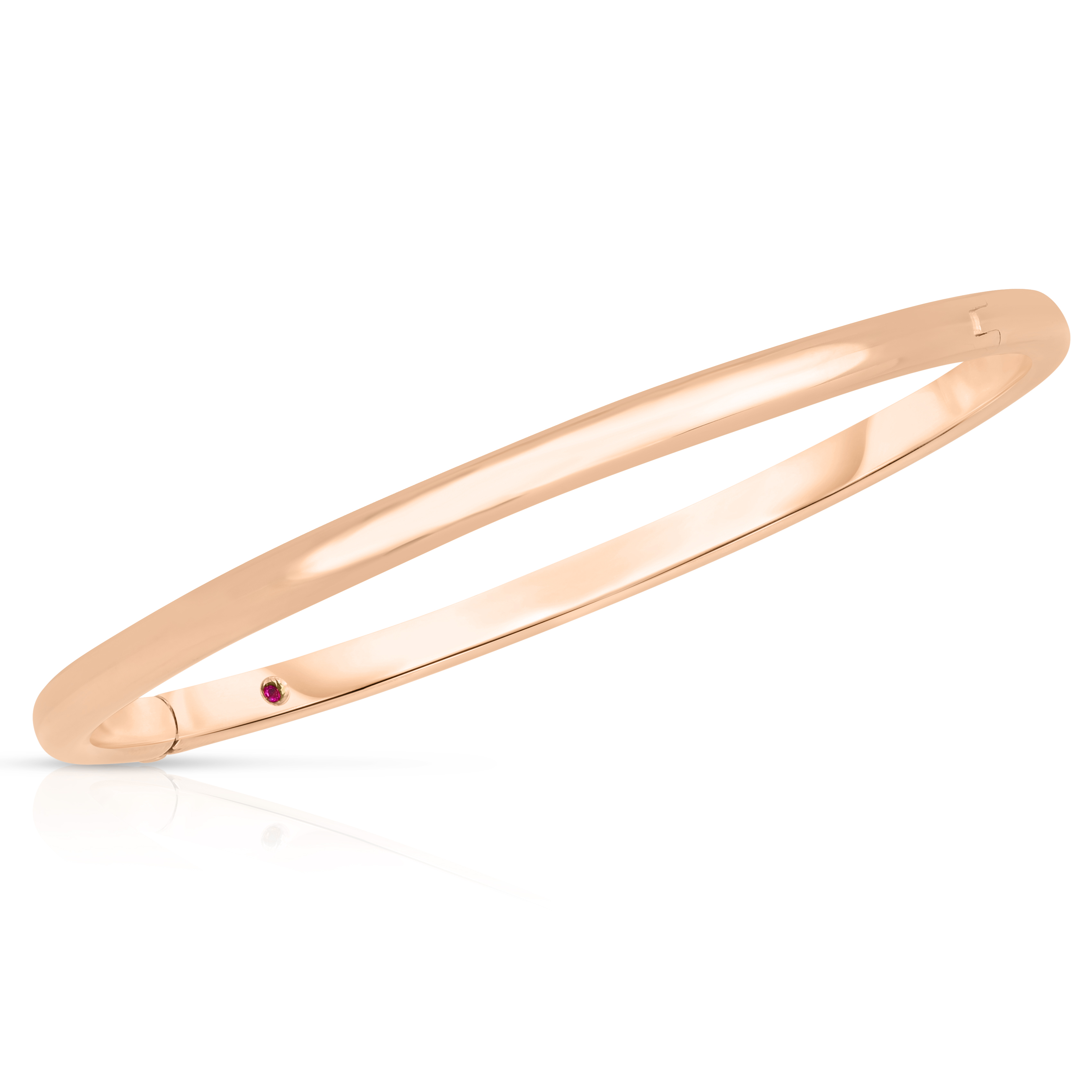18k Rose Designer Gold Rounded Bangle