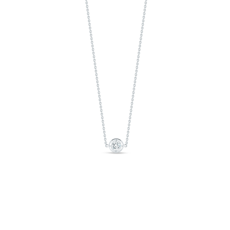 Roberto Coin 18K White Gold Diamonds By The Inch Single Station Necklace