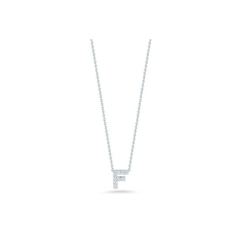 Roberto Coin 18Kt Gold Love Letter F Pendant With Diamonds