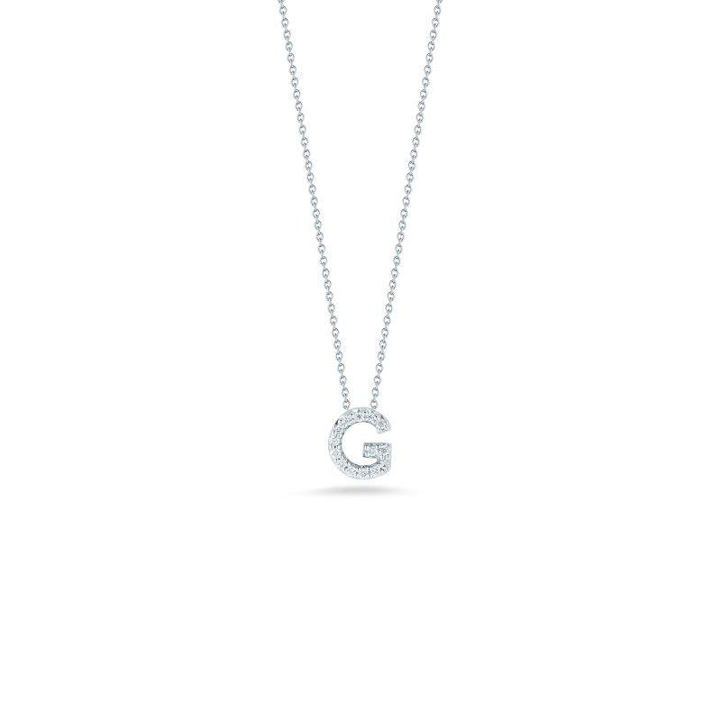 Roberto Coin 18Kt Gold Love Letter G Pendant With Diamonds