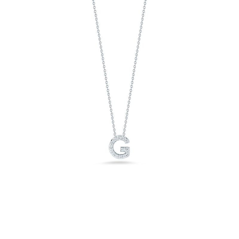 Roberto Coin 18Kt Gold Love Letter G Pendant With Diamonds