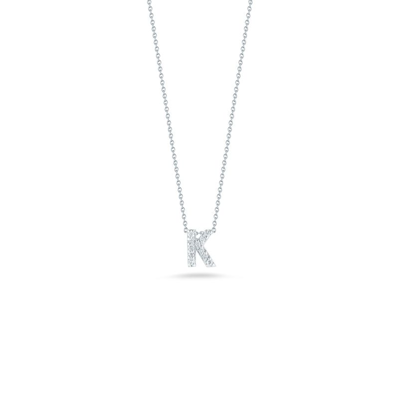 Roberto Coin 18Kt Gold Love Letter K Pendant With Diamonds