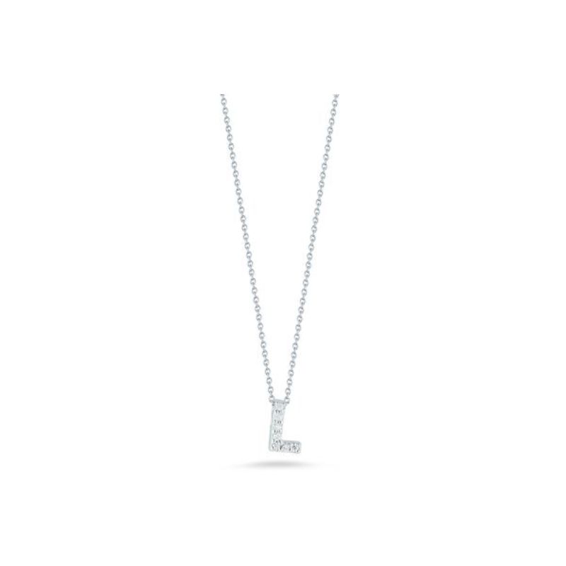 Roberto Coin 18Kt Gold Love Letter L Pendant With Diamonds