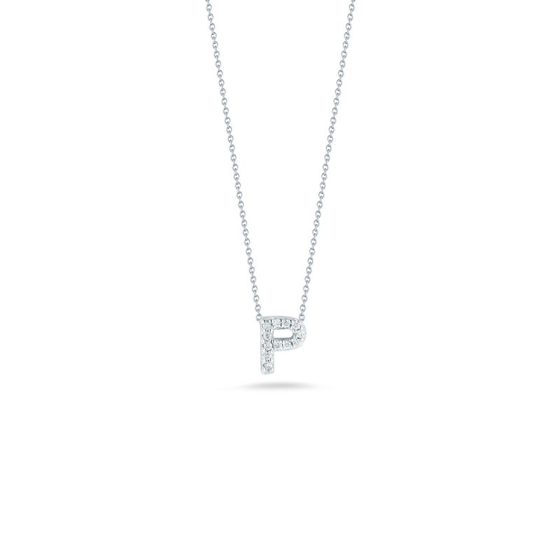 Roberto Coin 18Kt Gold Love Letter P Pendant With Diamonds