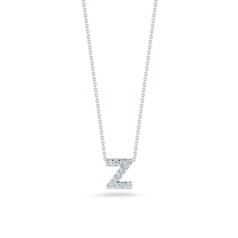 Roberto Coin 18Kt Gold Love Letter Z Pendant With Diamonds