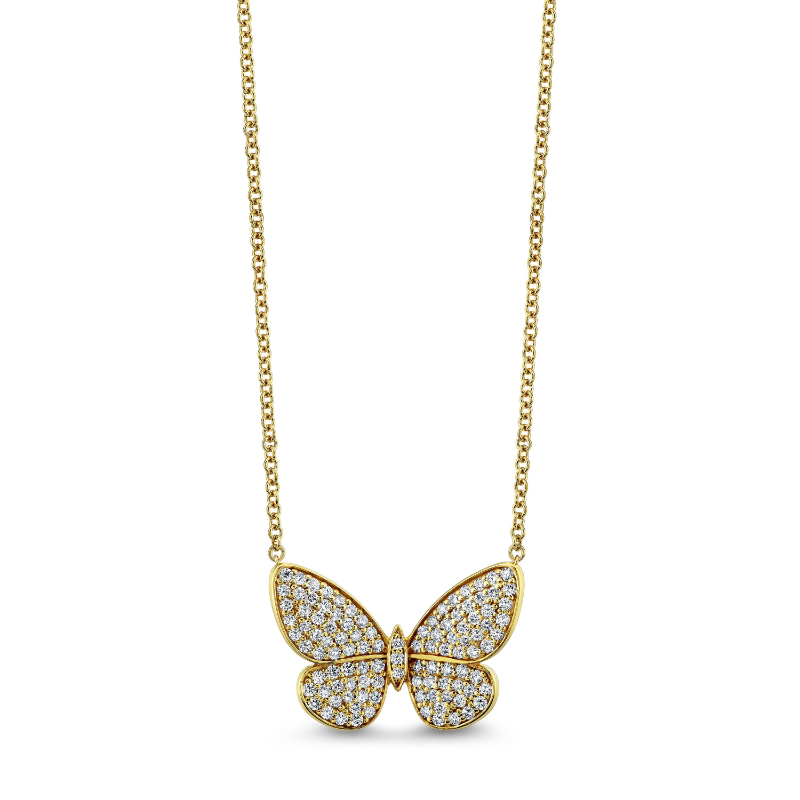 Diamond Butterfly Pendant