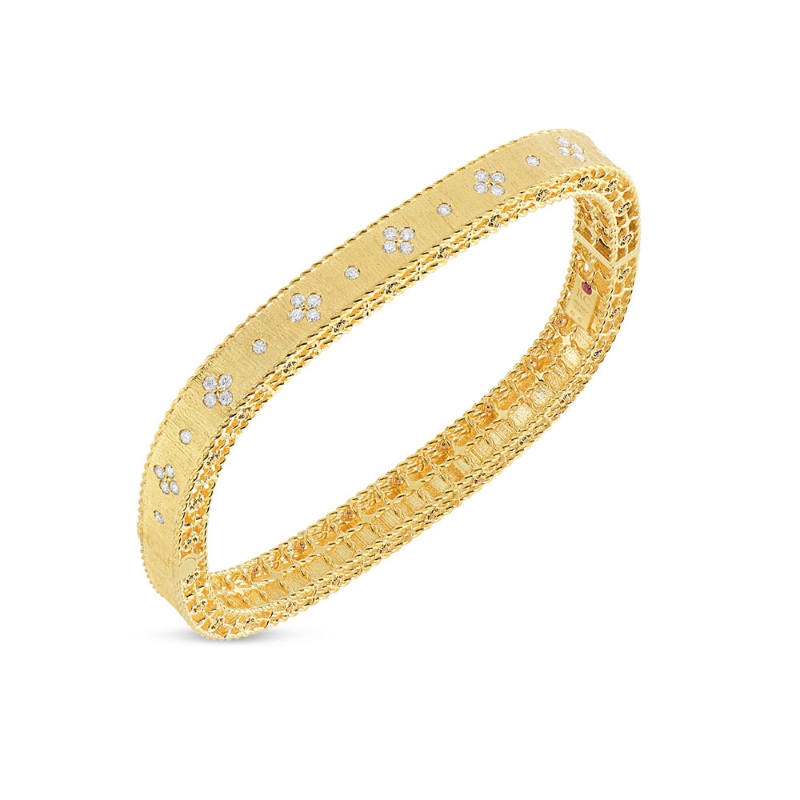 Princess Diamond Bangle With Diamonds