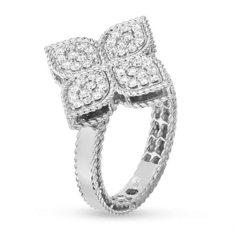 Roberto Coin Princess Flower Small Diamond Ring