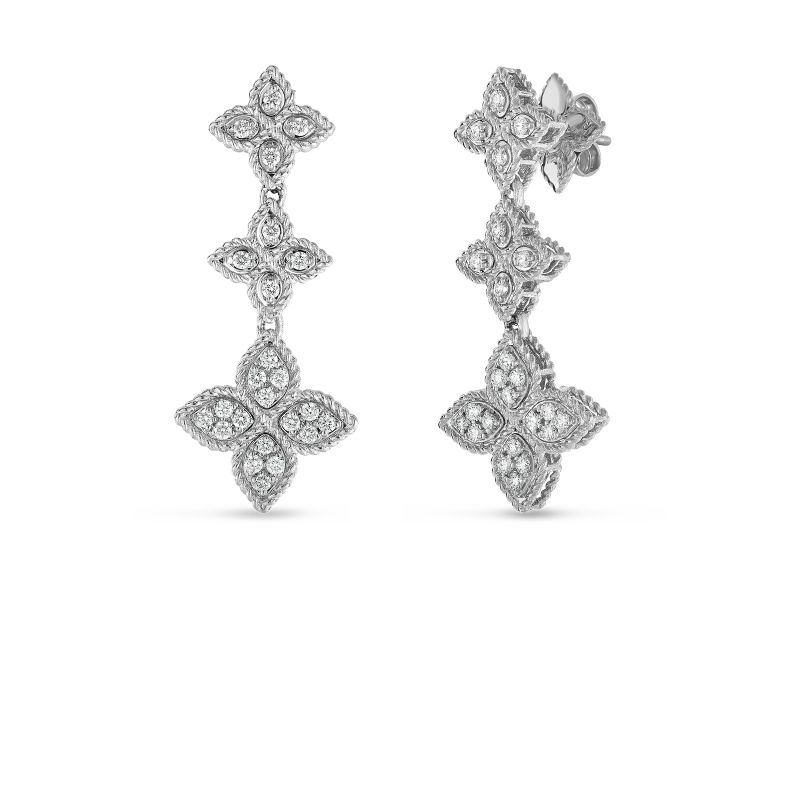 Roberto Coin 18Kt Gold 3 Drop Earrings With Diamonds