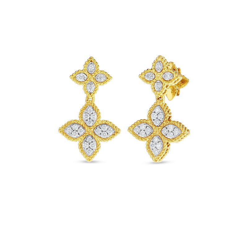 Roberto Coin 18K Gold & Diamond Drop Earrings
