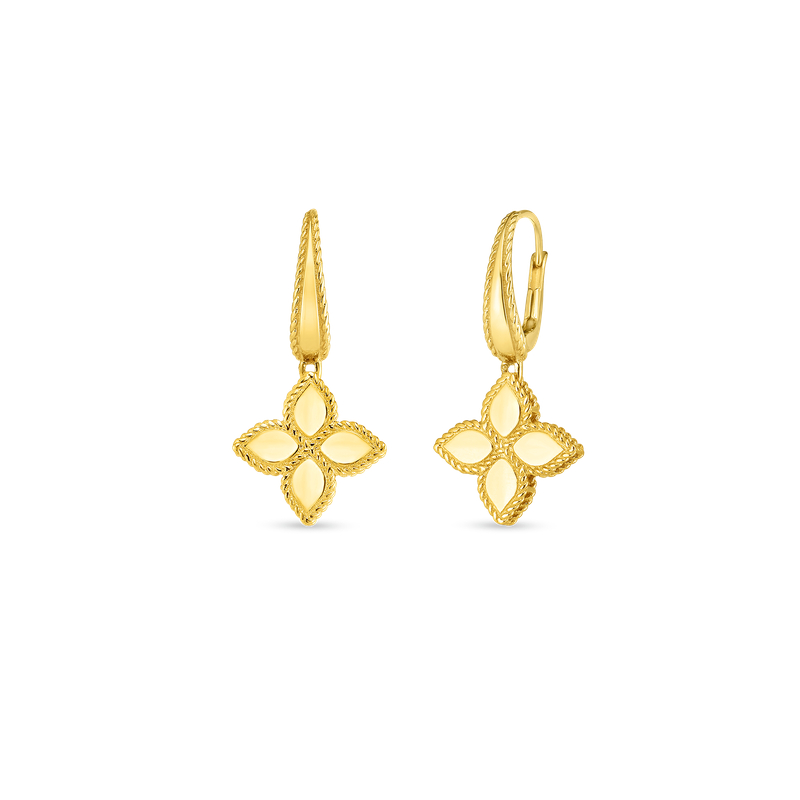 Roberto Coin 18K Yellow Gold Medium Flower Drop Earring