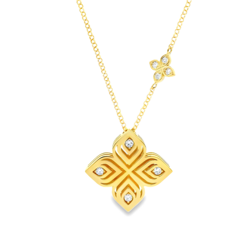 18K Yellow Gold Arabesque Necklace