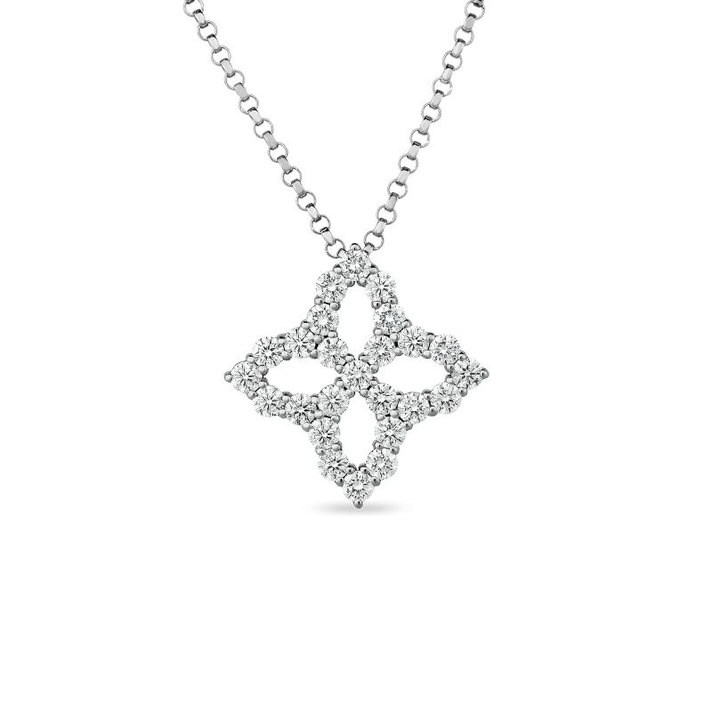 Princess Flower Small Diamond Pendant