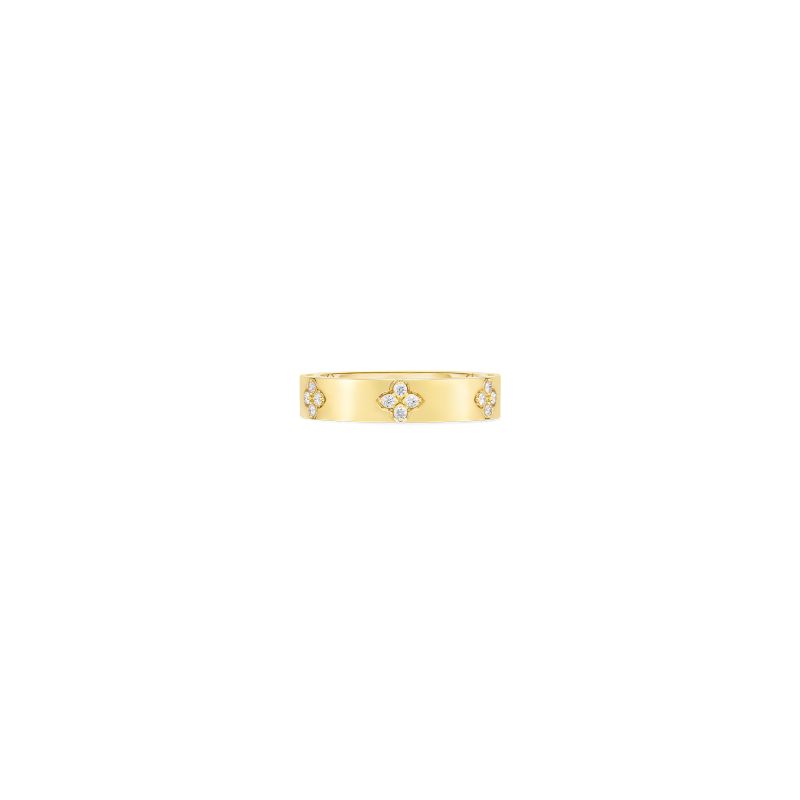 Roberto Coin 18K Narrow Verona Band W. Diamond Accent