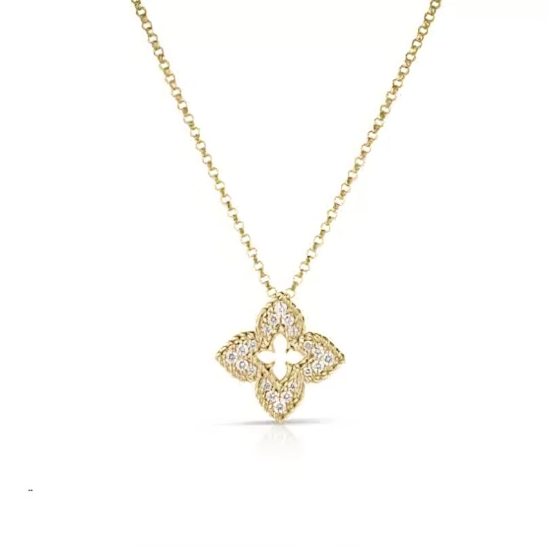 Roberto Coin 18K Yellow Gold "Veneitan Princess" Diamond Pendant