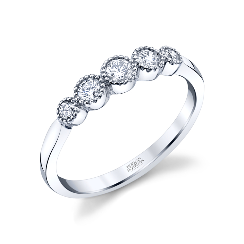 Petite .30 Carat 18k White Gold Ring