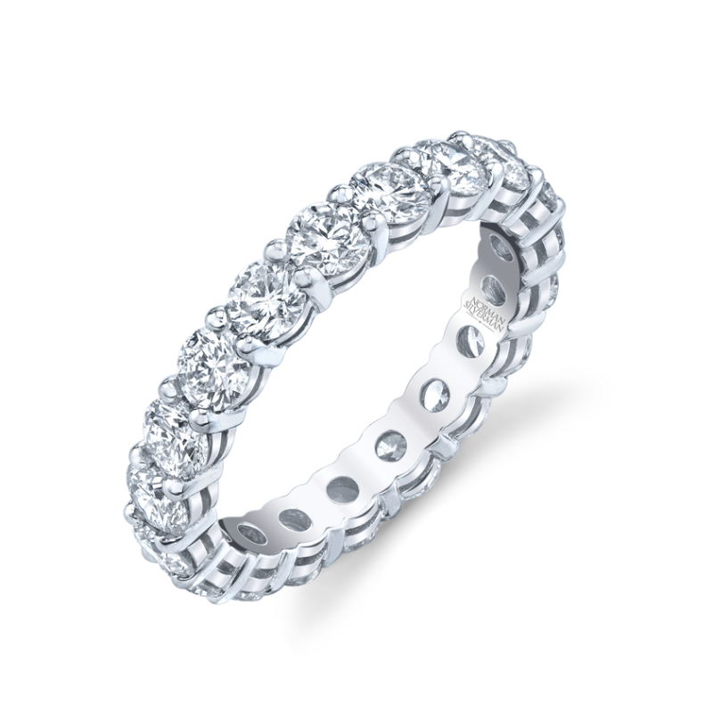 Round Cut Platinum Eternity Band