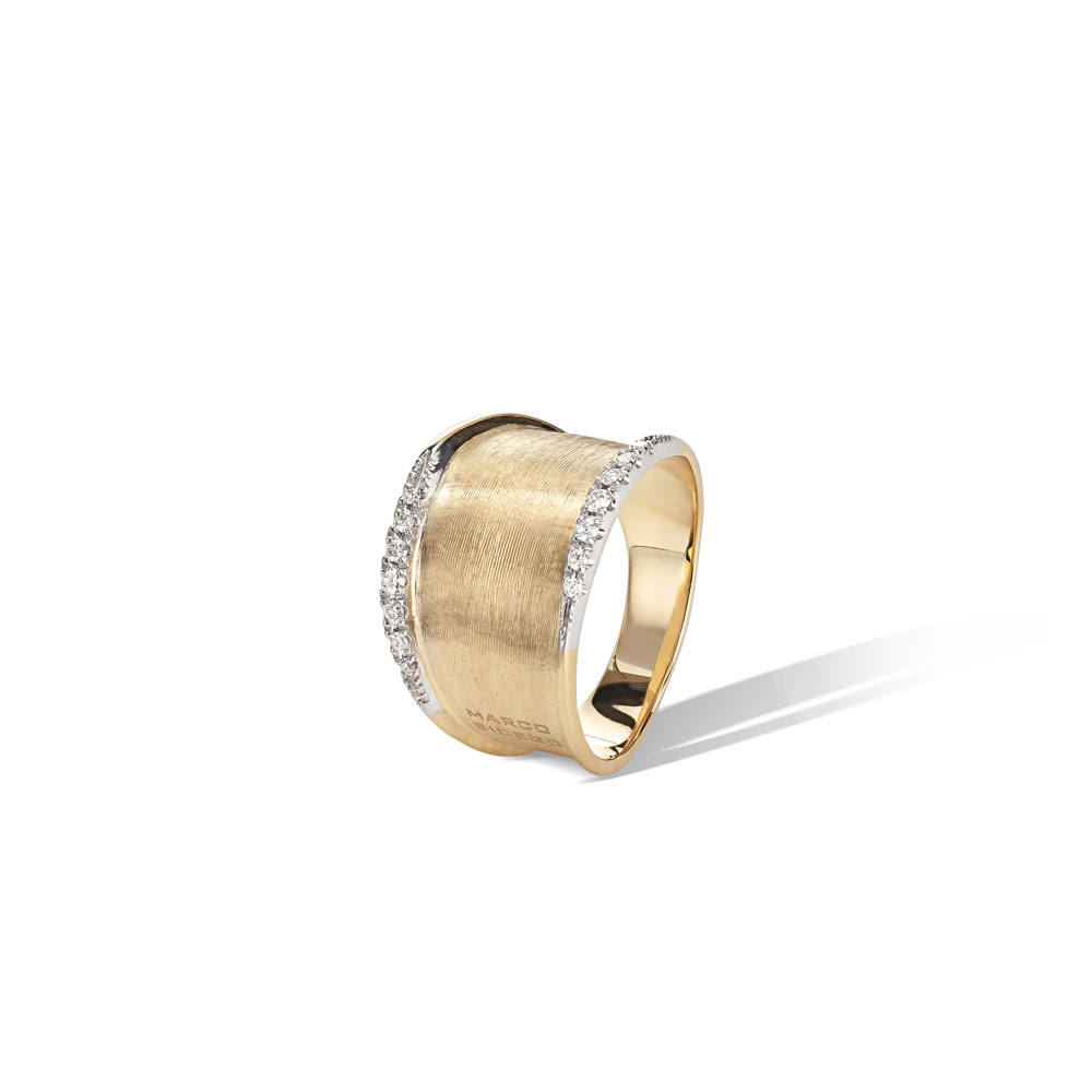 Lunaria Gold & Diamond Pave Small Ring