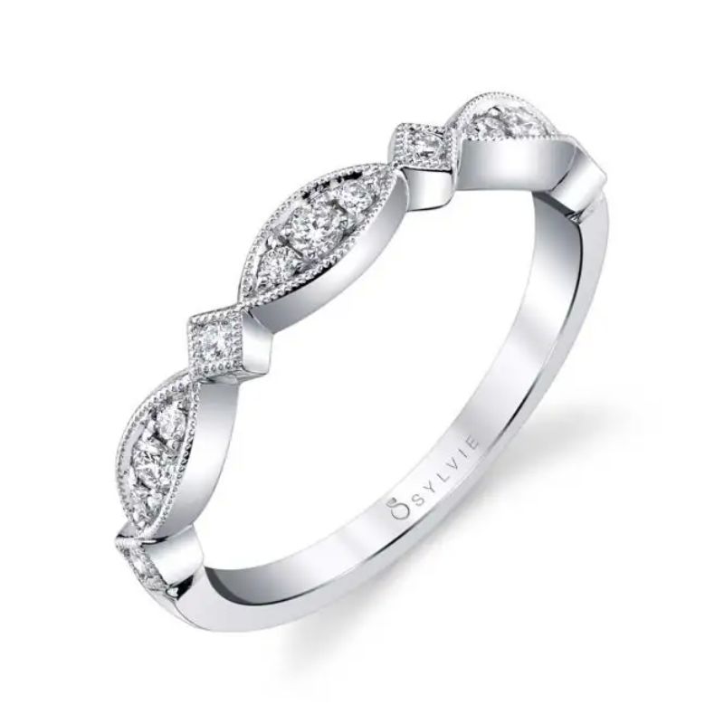 Marquise Shaped Stackable Band - Samantha
