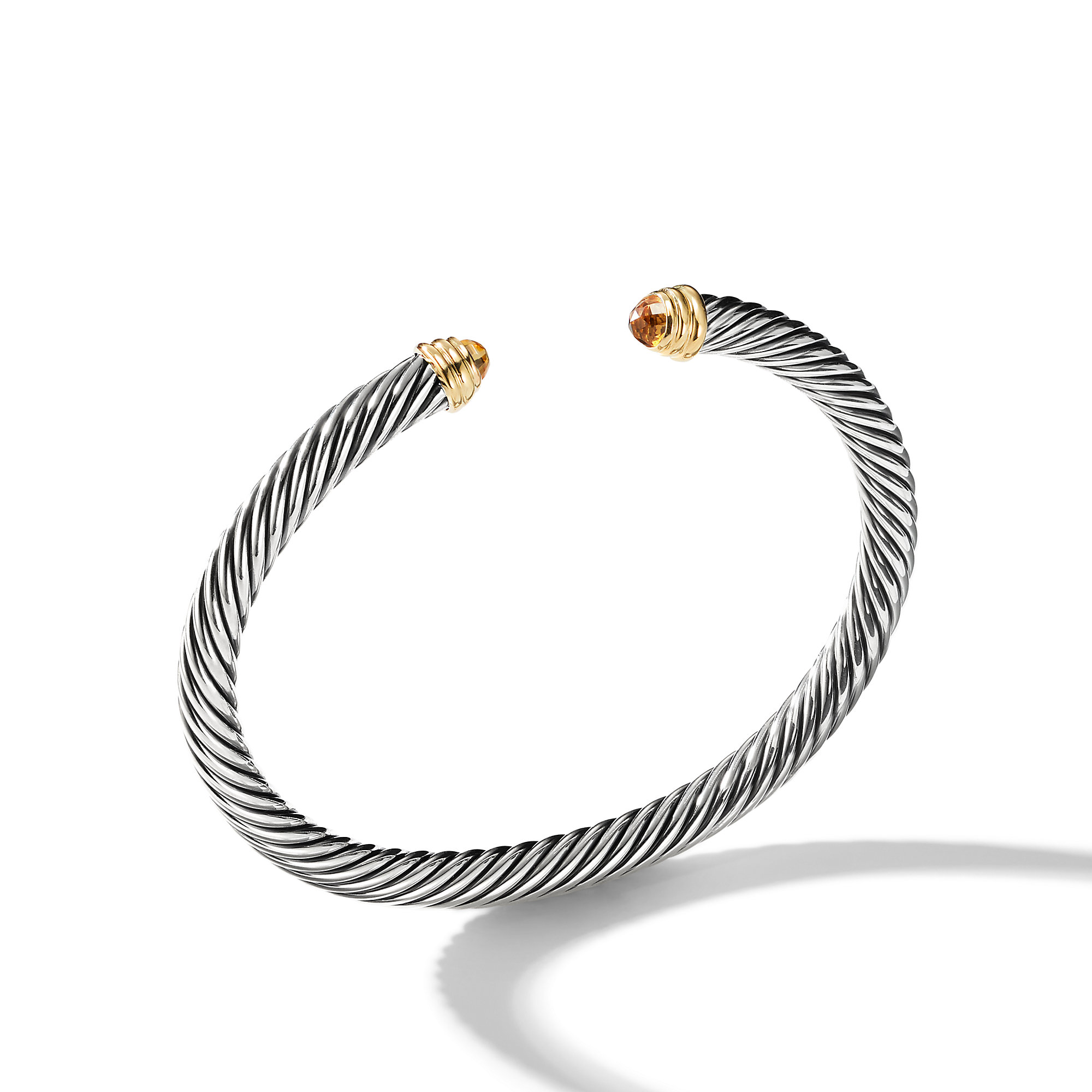 Cable Classics Bracelet in Sterling Silver with Citrine and 14K Yellow Gold