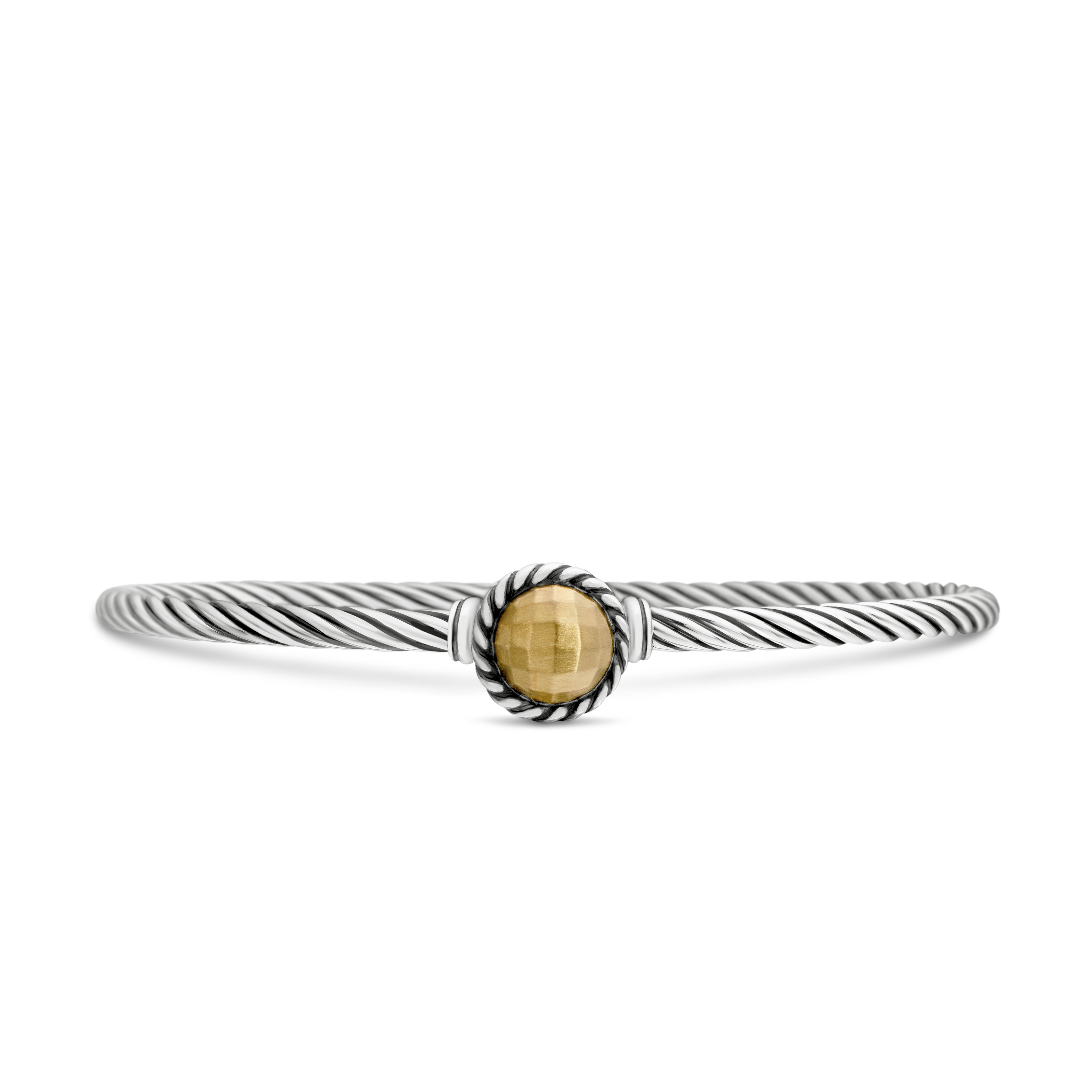 Petite Chatelaine® Bracelet in Sterling Silver with 18K Yellow Gold Dome