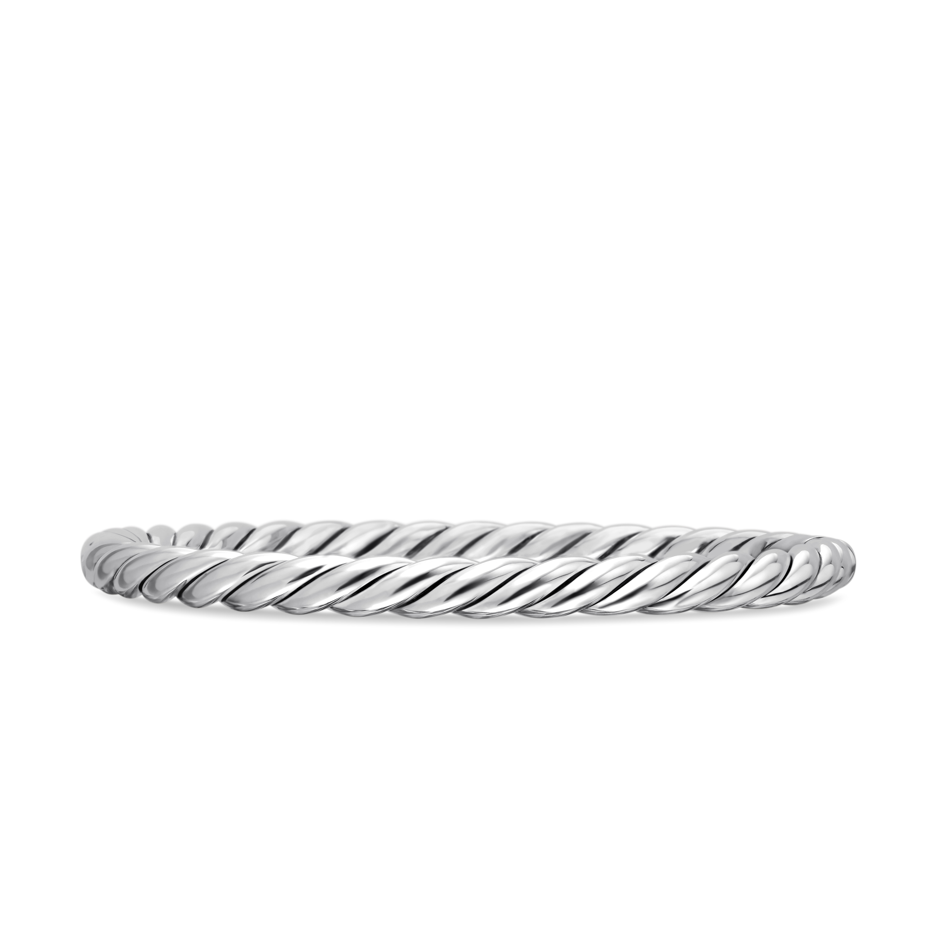 Sculpted Cable Bangle Bracelet in Sterling Silver, 5mm