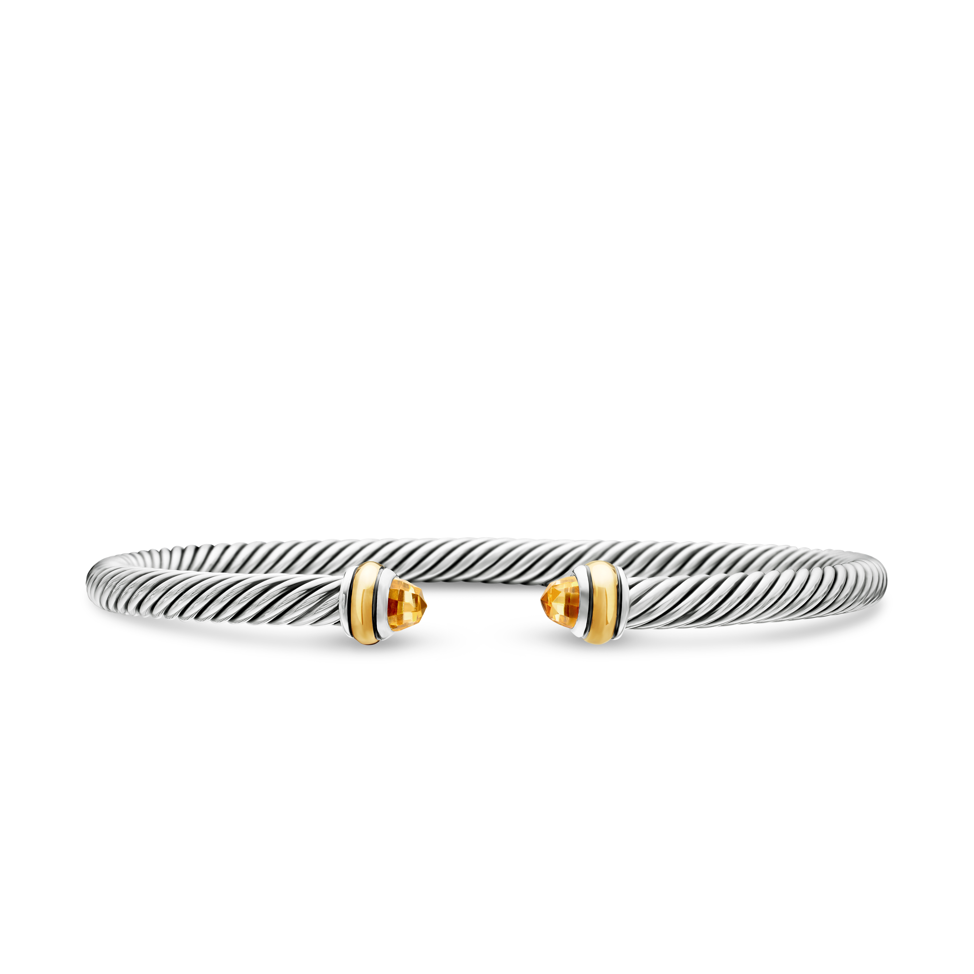 Cable Classics Bracelet in Sterling Silver with Citrine and 18K Yellow Gold