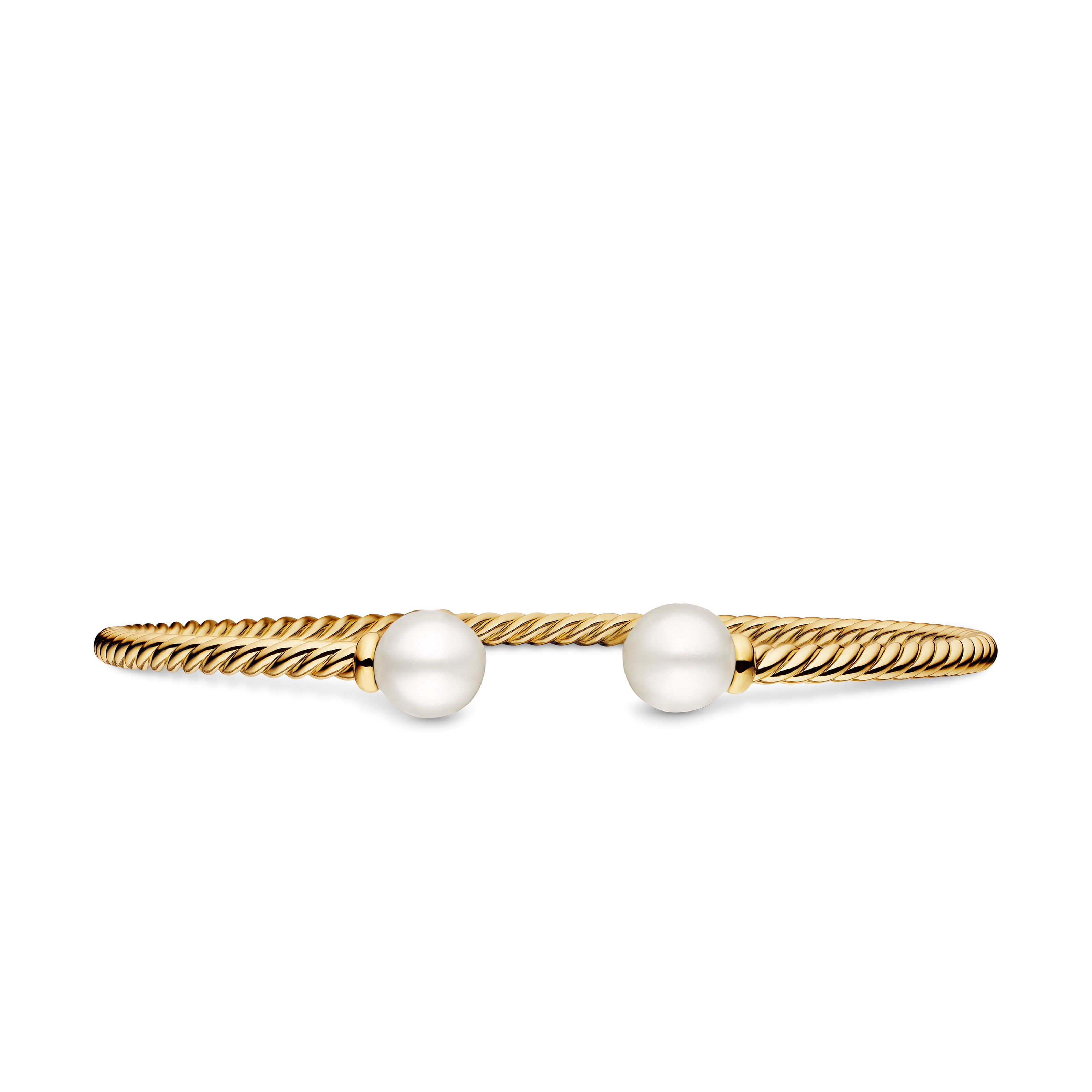 Solari Cablespira® Bracelet in 18K Yellow Gold with Pearls, 2.6mm