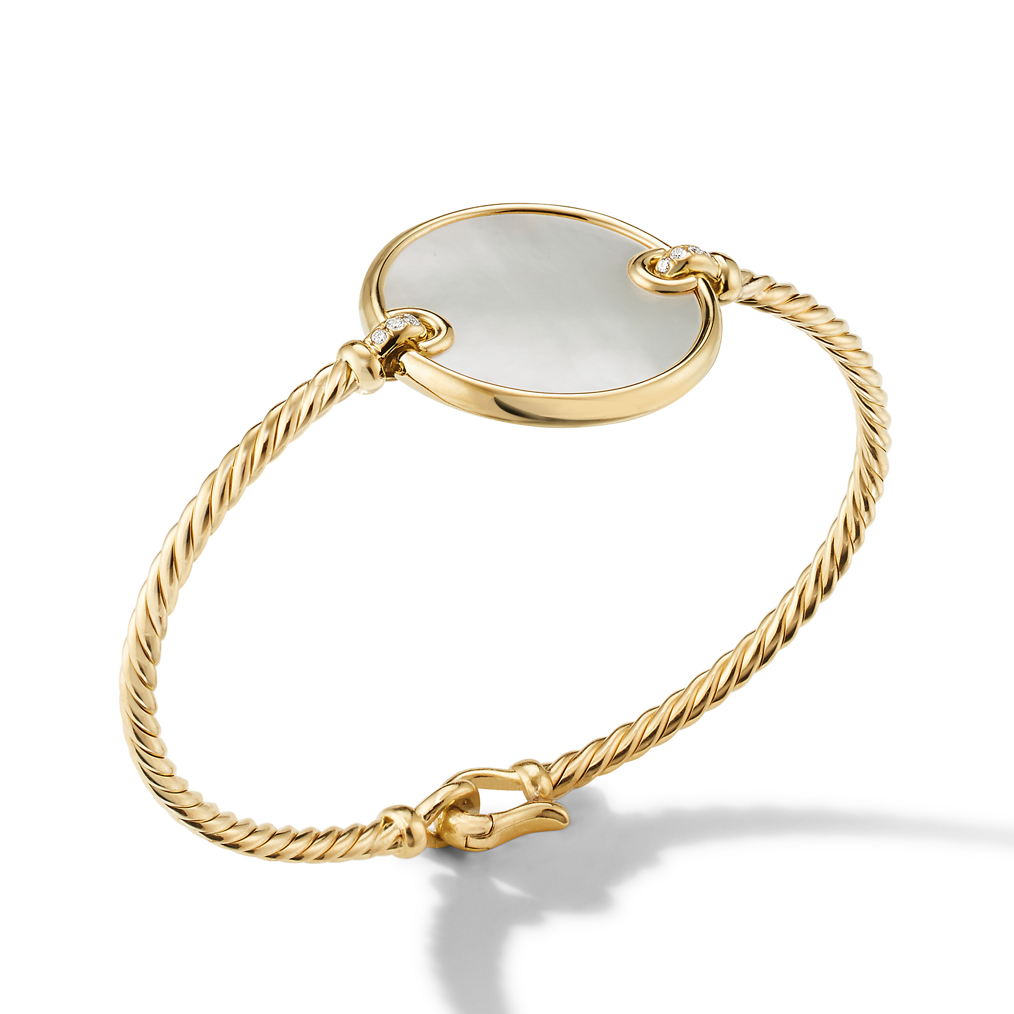 DY Elements® Bracelet in 18K Yellow Gold with Mother of Pearl and Pave Diamonds