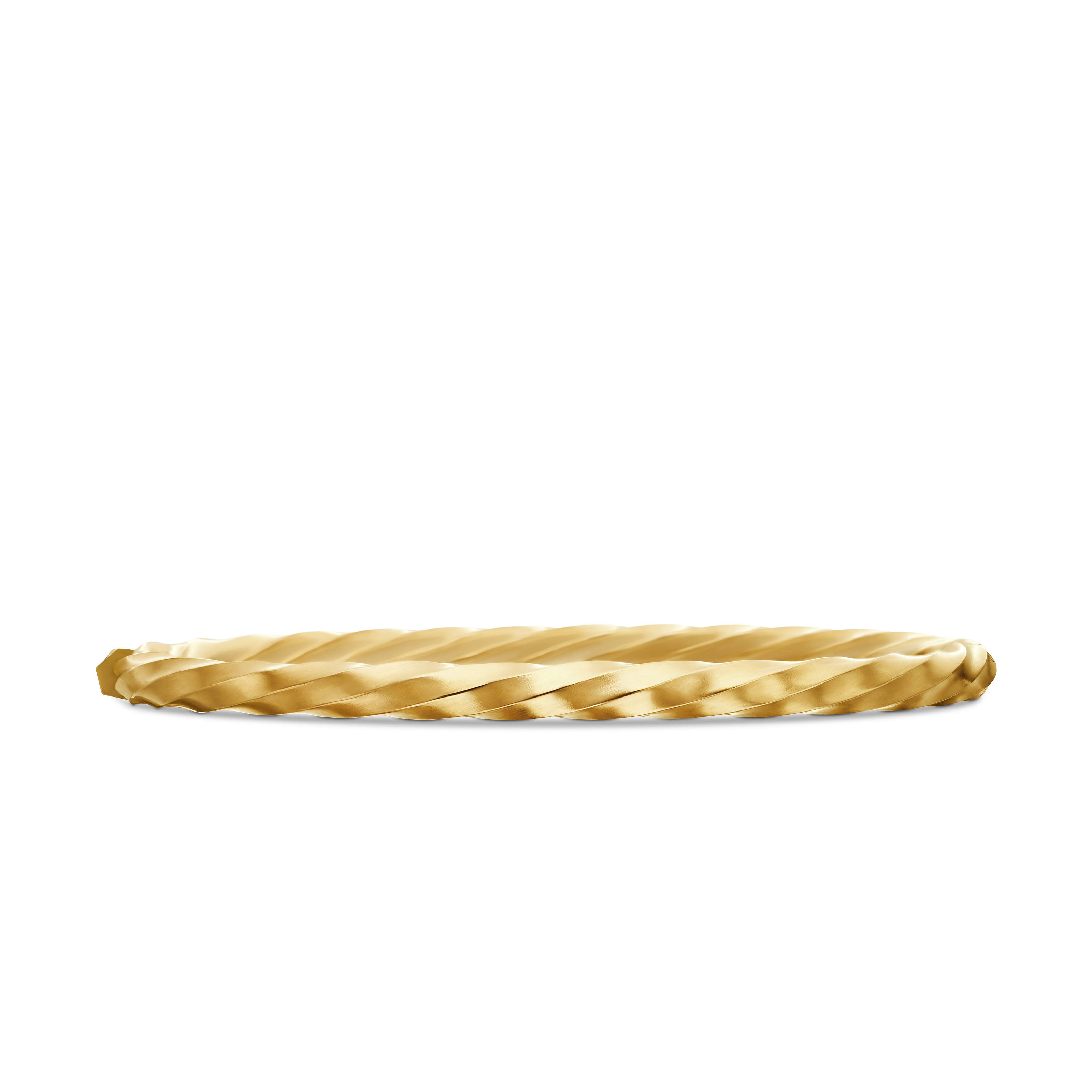 Cable Edge® Bangle Bracelet in 18K Yellow Gold, 4mm