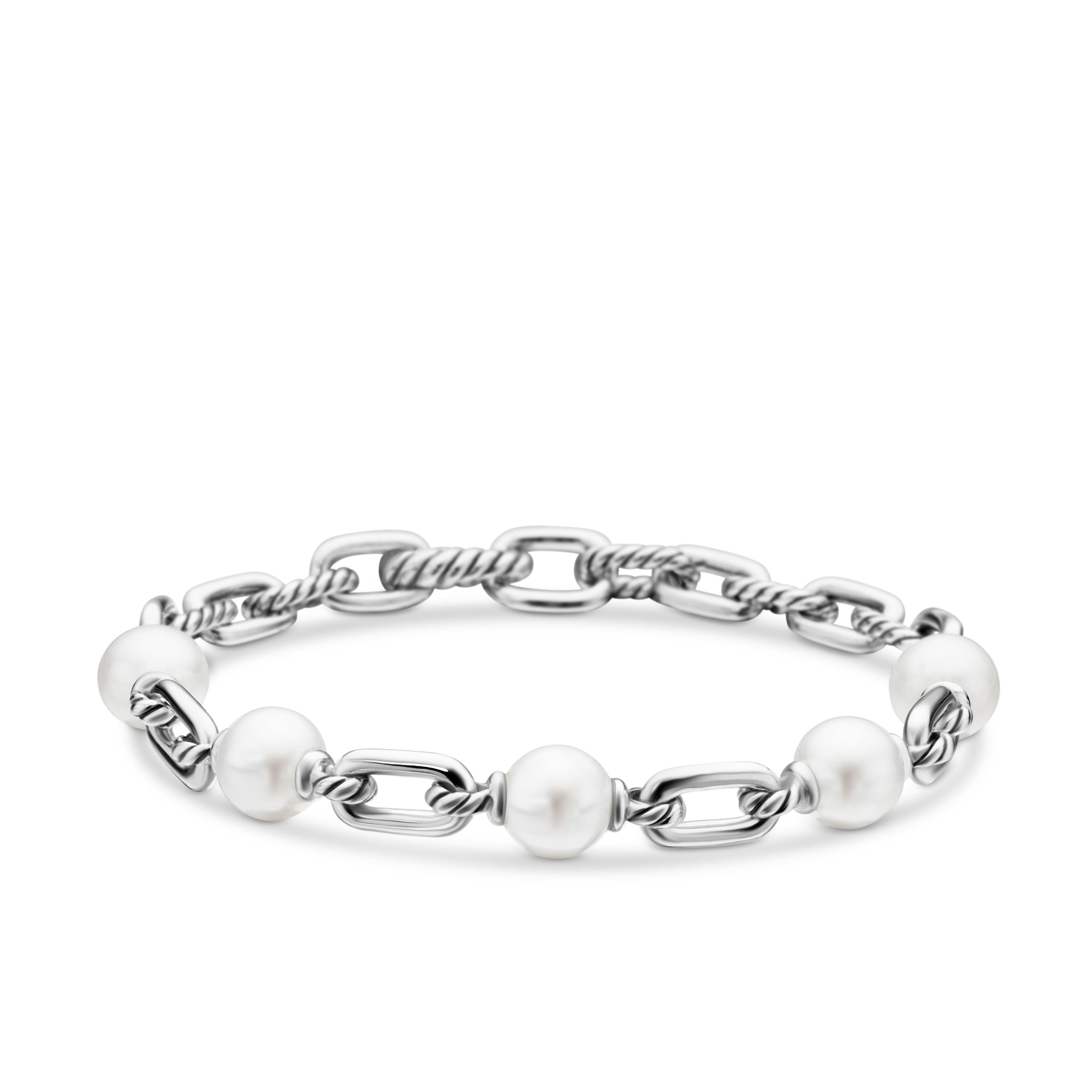 DY Madison® Pearl Chain Bracelet in Sterling Silver with Pearls, 8mm