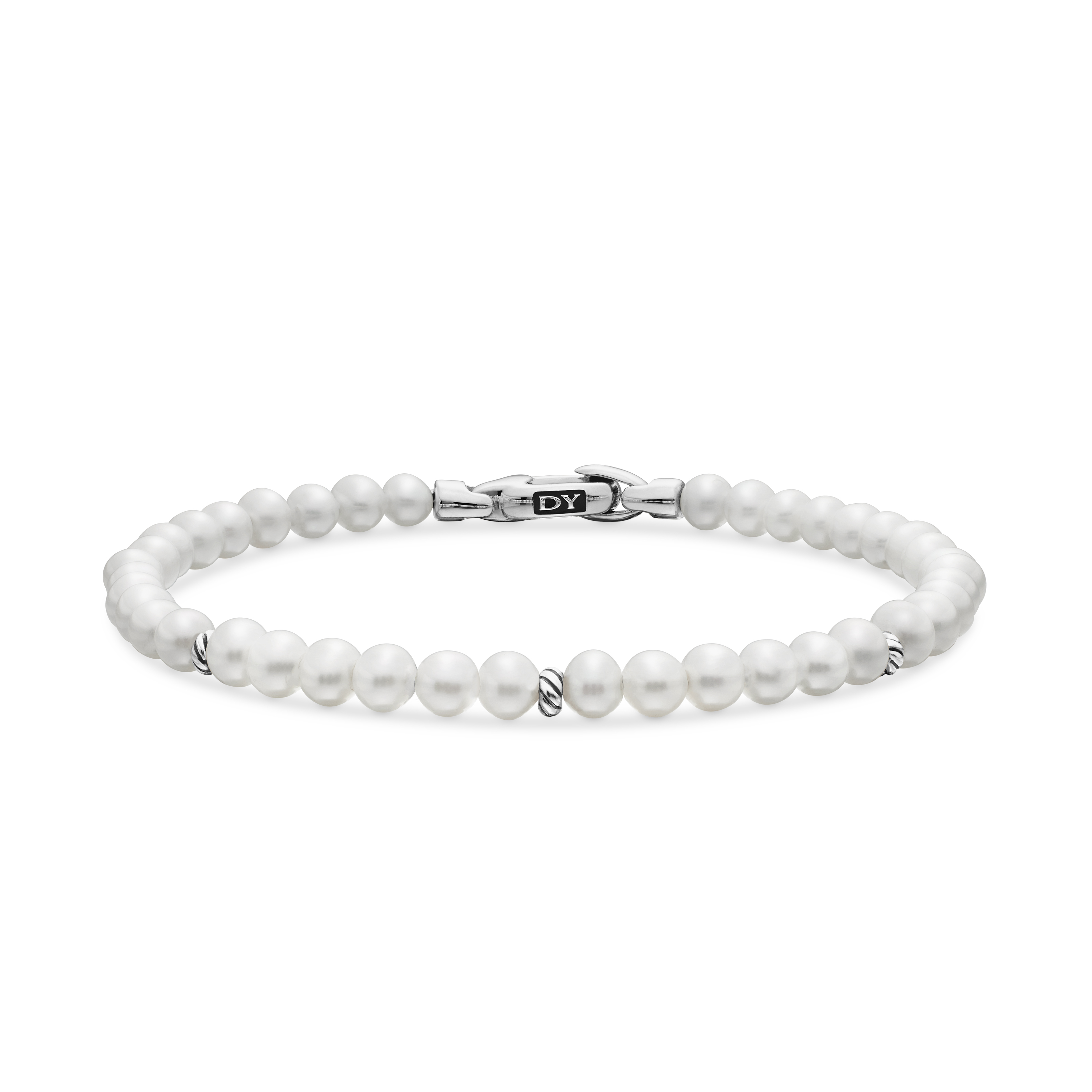 Bijoux Spiritual Beads Bracelet with Pearls and Sterling Silver, 4mm