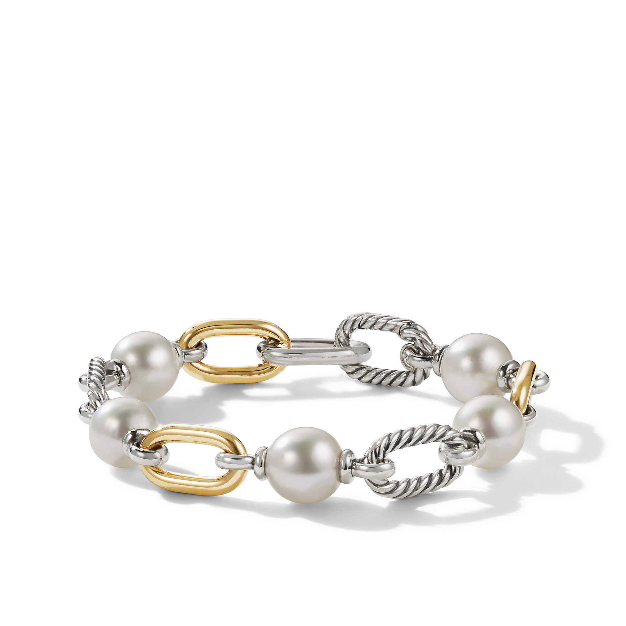 DY Madison® Pearl Chain Bracelet with 18K Yellow Gold