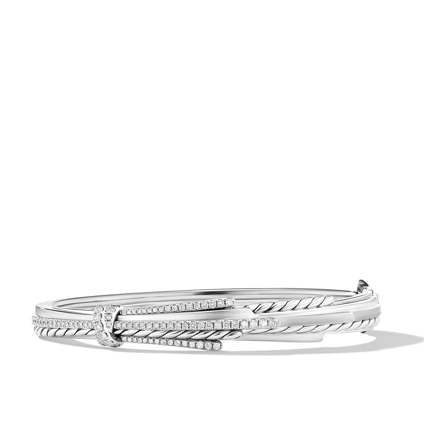 Angelika™ Bracelet in Sterling Silver with Pave Diamonds
