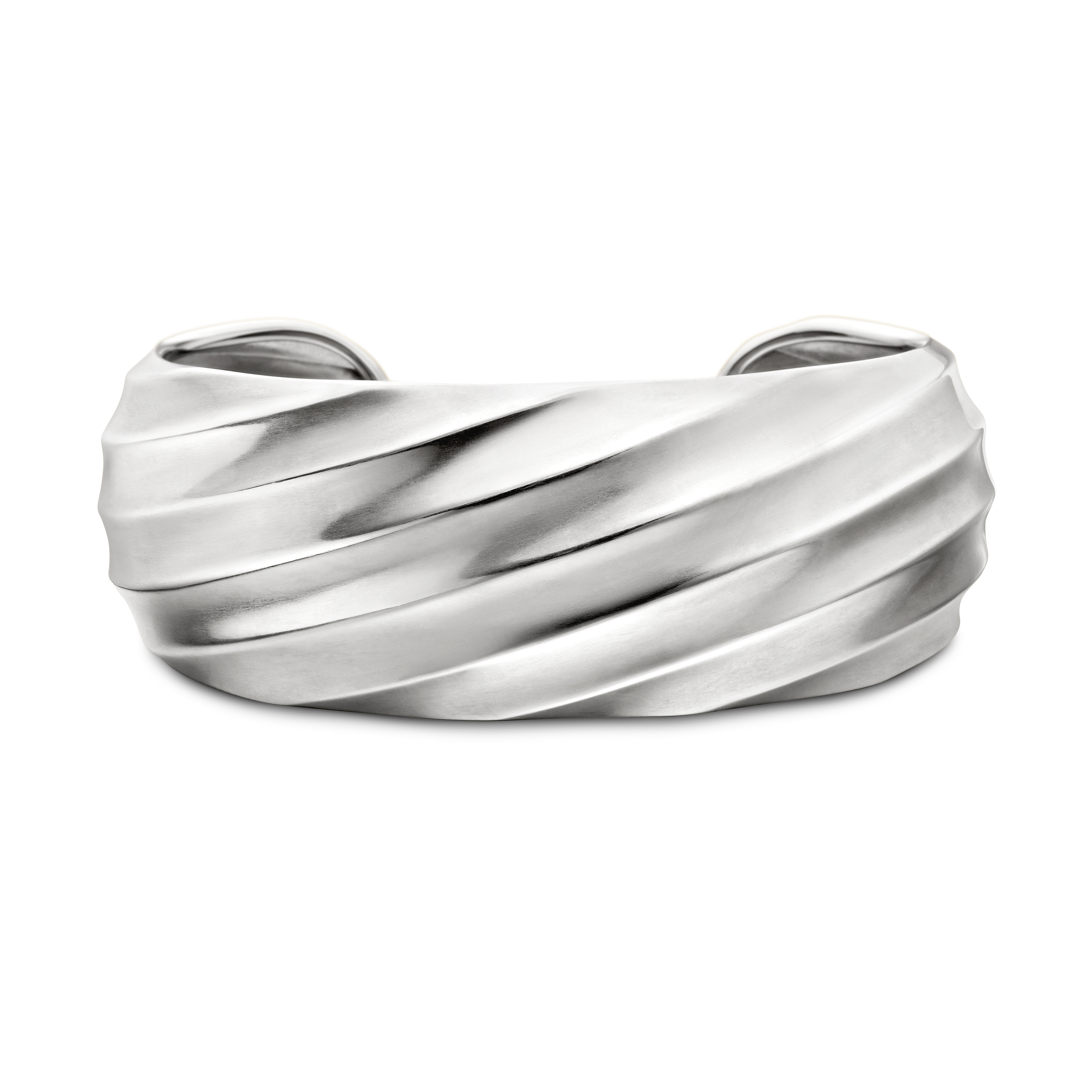 Cable Edge® Cuff Bracelet in Sterling Silver, 24mm