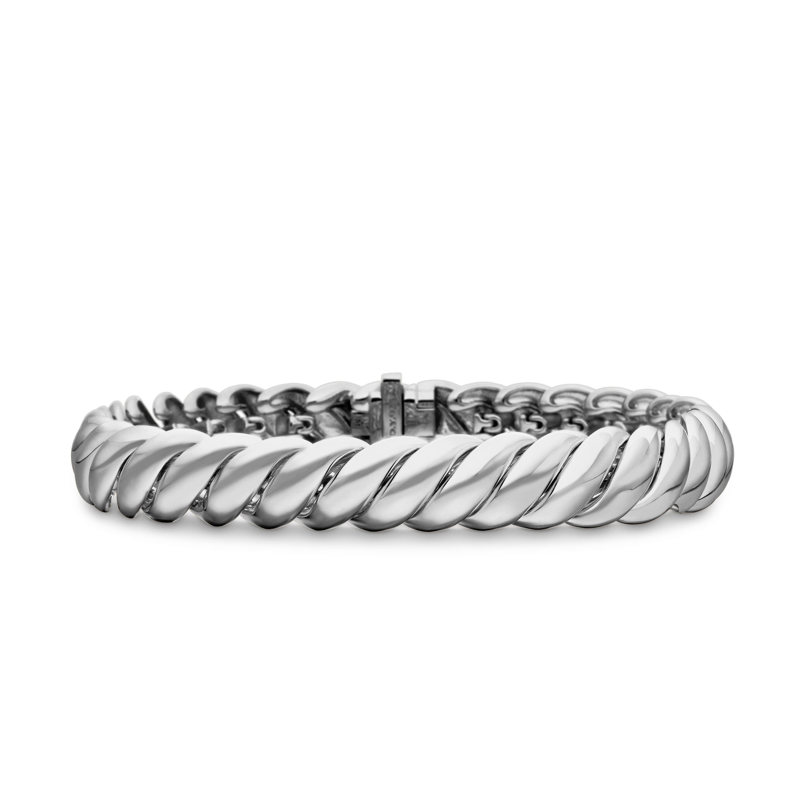 Sculpted Cable Bracelet in Sterling Silver, 8.5mm