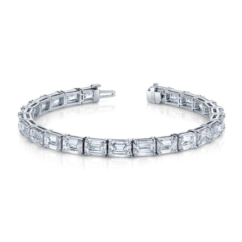 25.34 Carat Platinum East West Bracelet