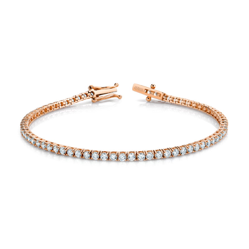 Norman Silverman Signature Tennis Bracelet in Rose Gold