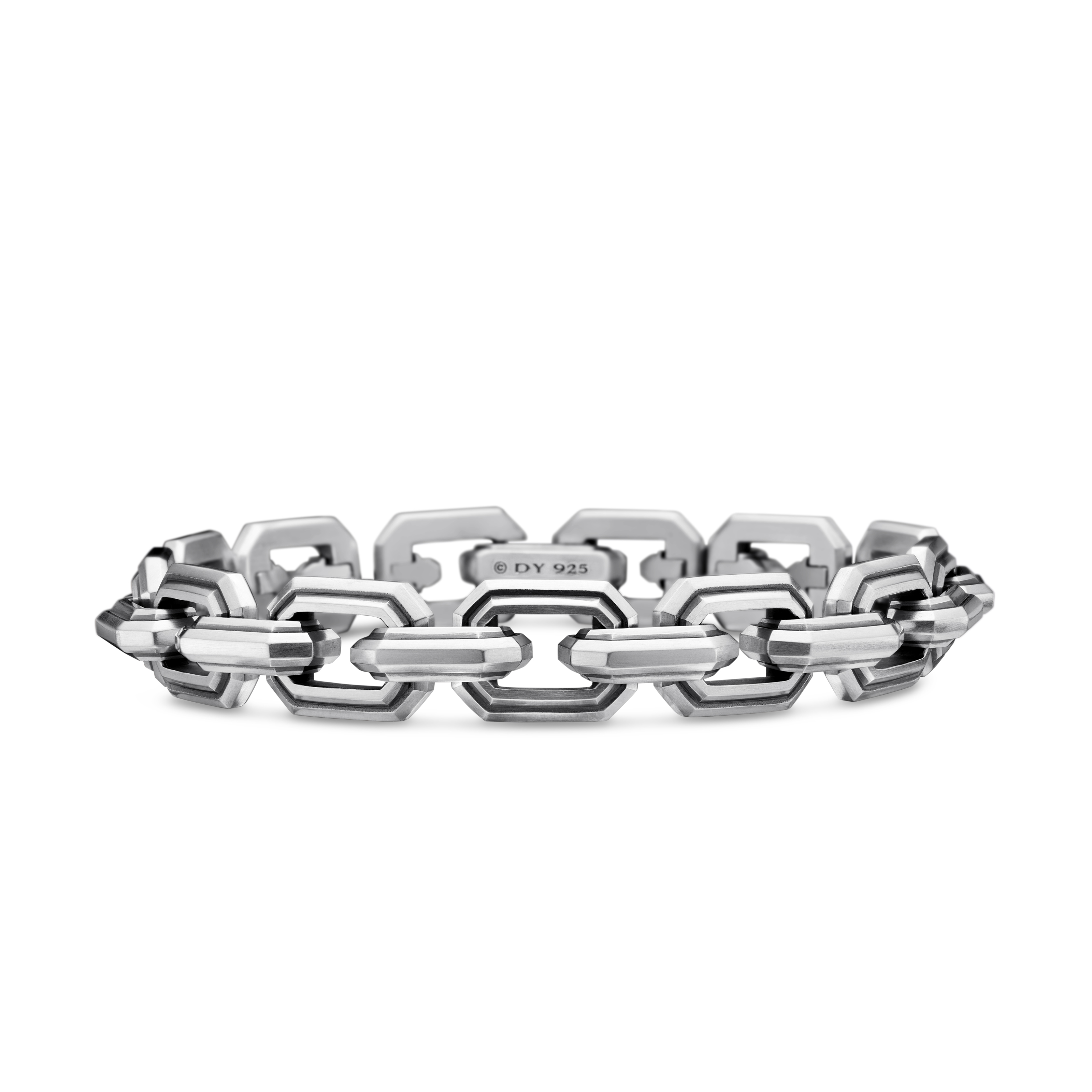 Deco Link Bracelet in Sterling Silver, 11mm