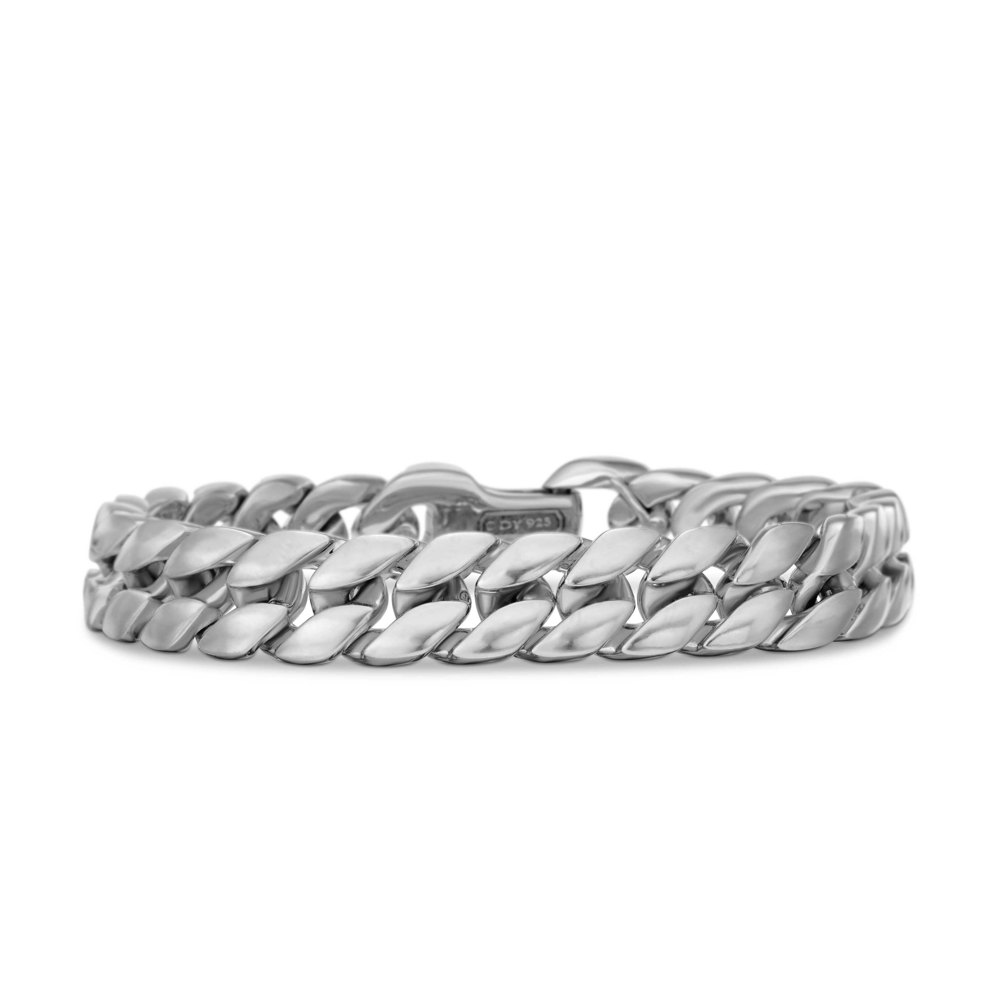 Curb Chain Bracelet in Sterling Silver, 11.5mm