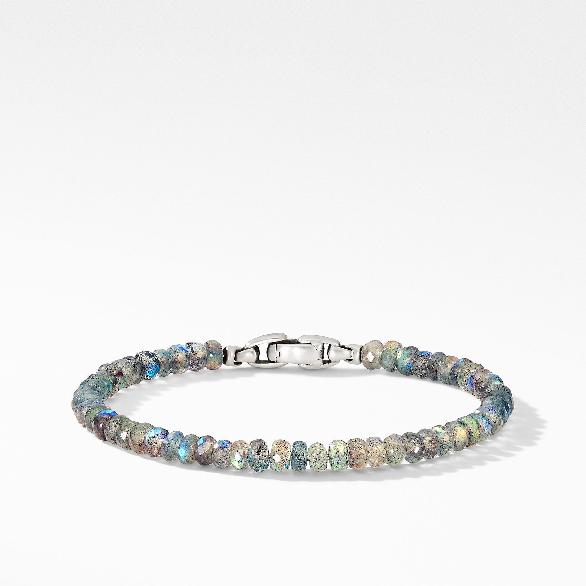 Spiritual Beads Faceted Bracelet in Sterling Silver with Labradorite