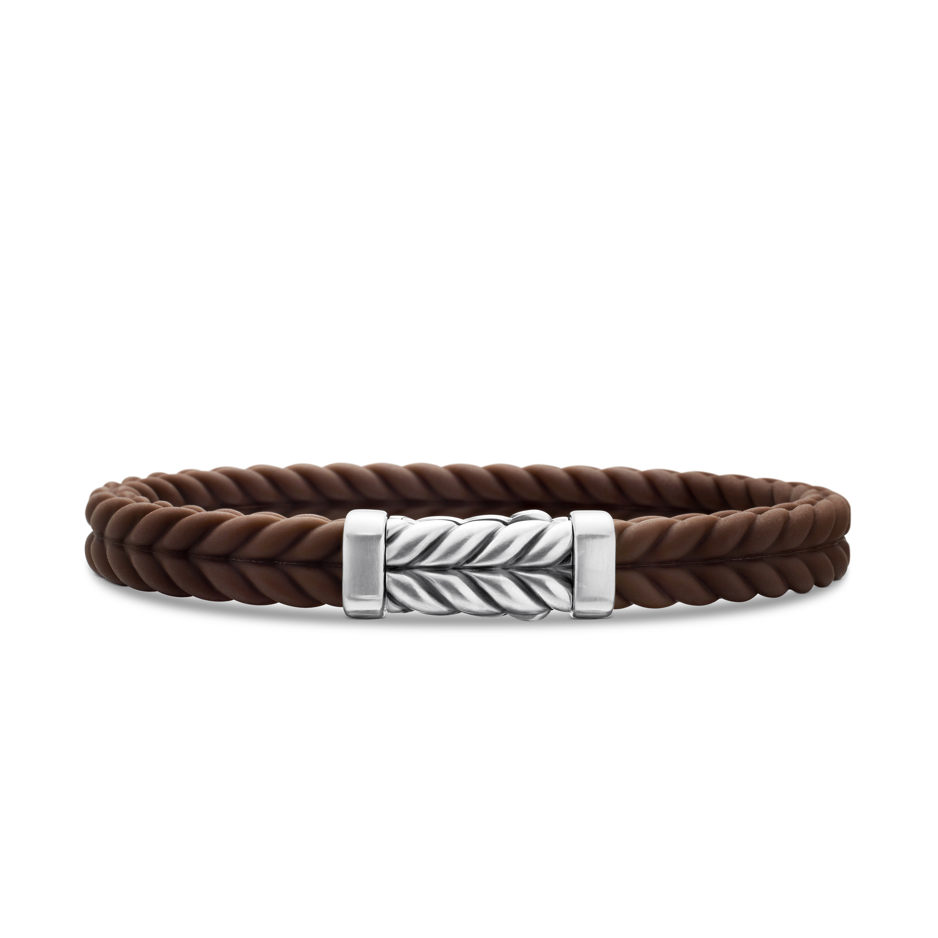 Chevron Brown Rubber Bracelet
