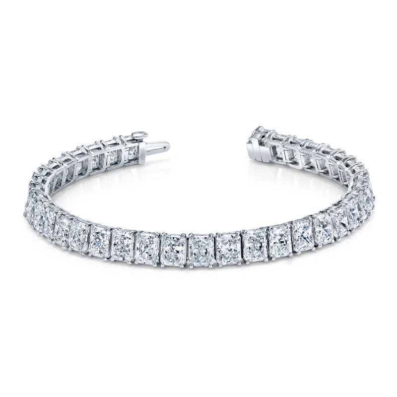 26.49 Carat Radiant Cut Diamond Bracelet