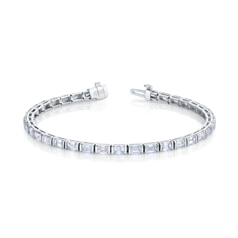 Emerald Cut Straight Line Bracelet