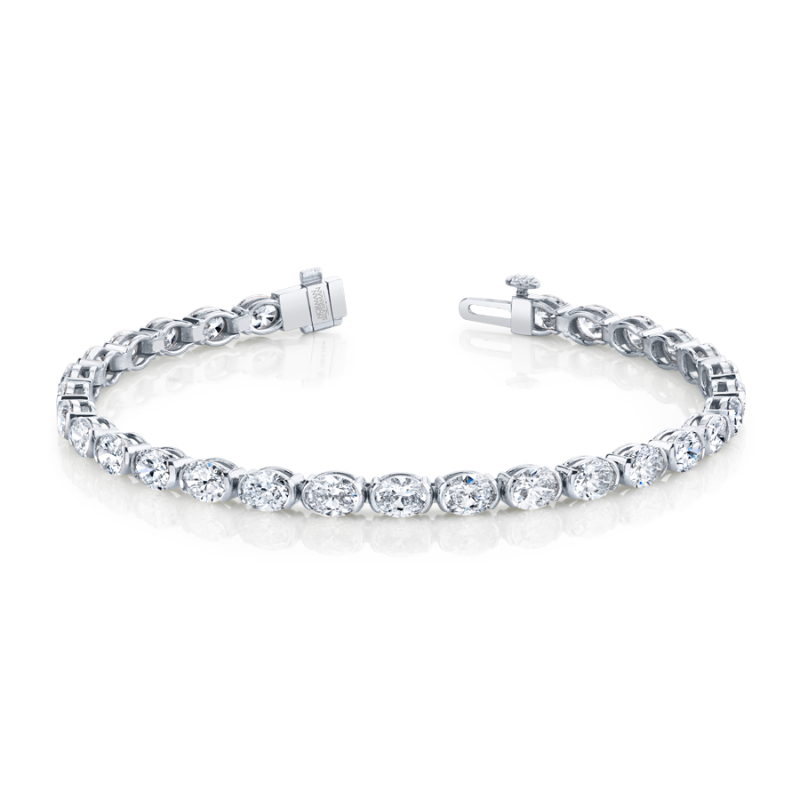 9.10 Carat Oval Shape Straight Line Bracelet