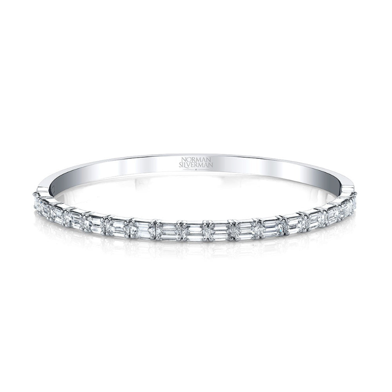 Emerald Cut Diamond Bangle Bracelet