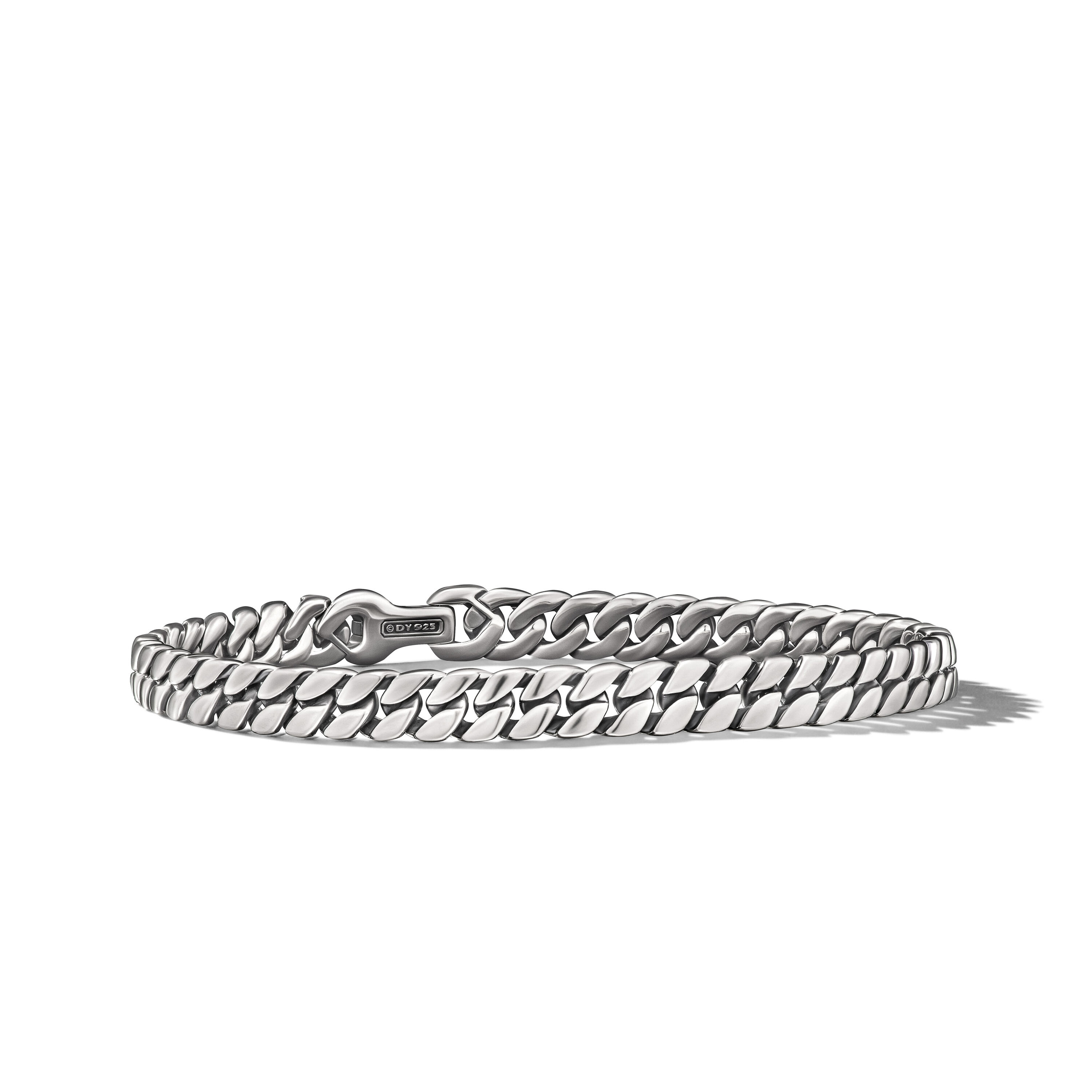 Curb Chain Bracelet in Sterling Silver, 6mm