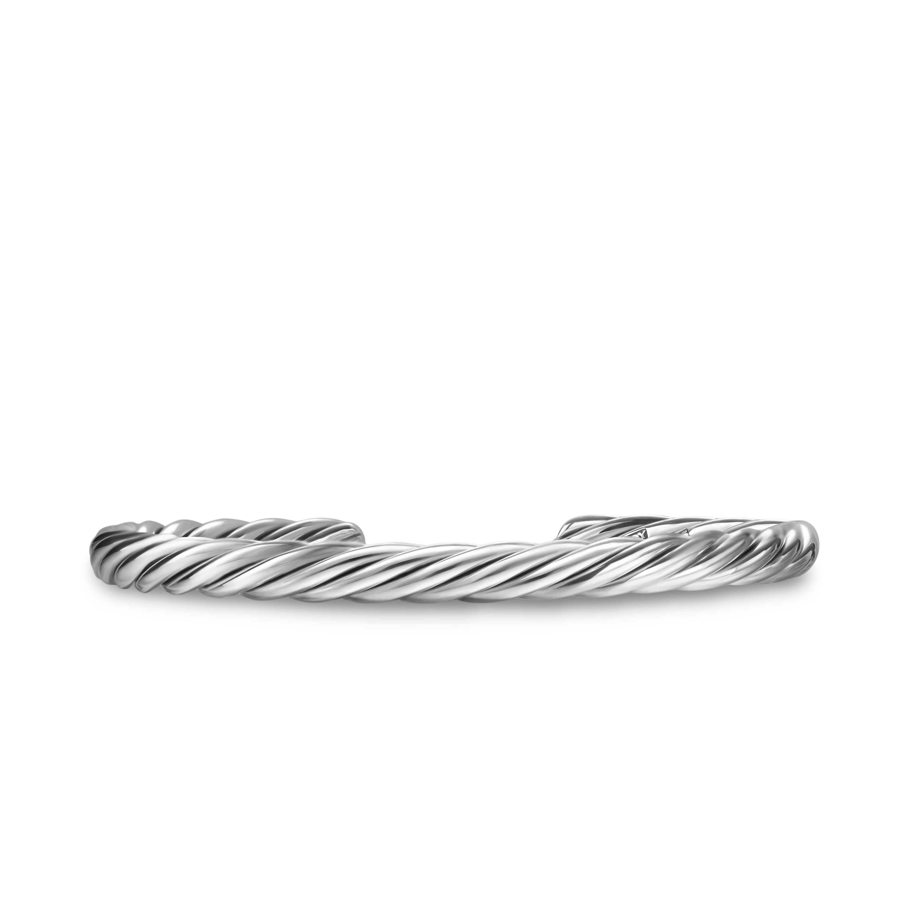 Cable Cuff Bracelet in Sterling Silver, 6mm