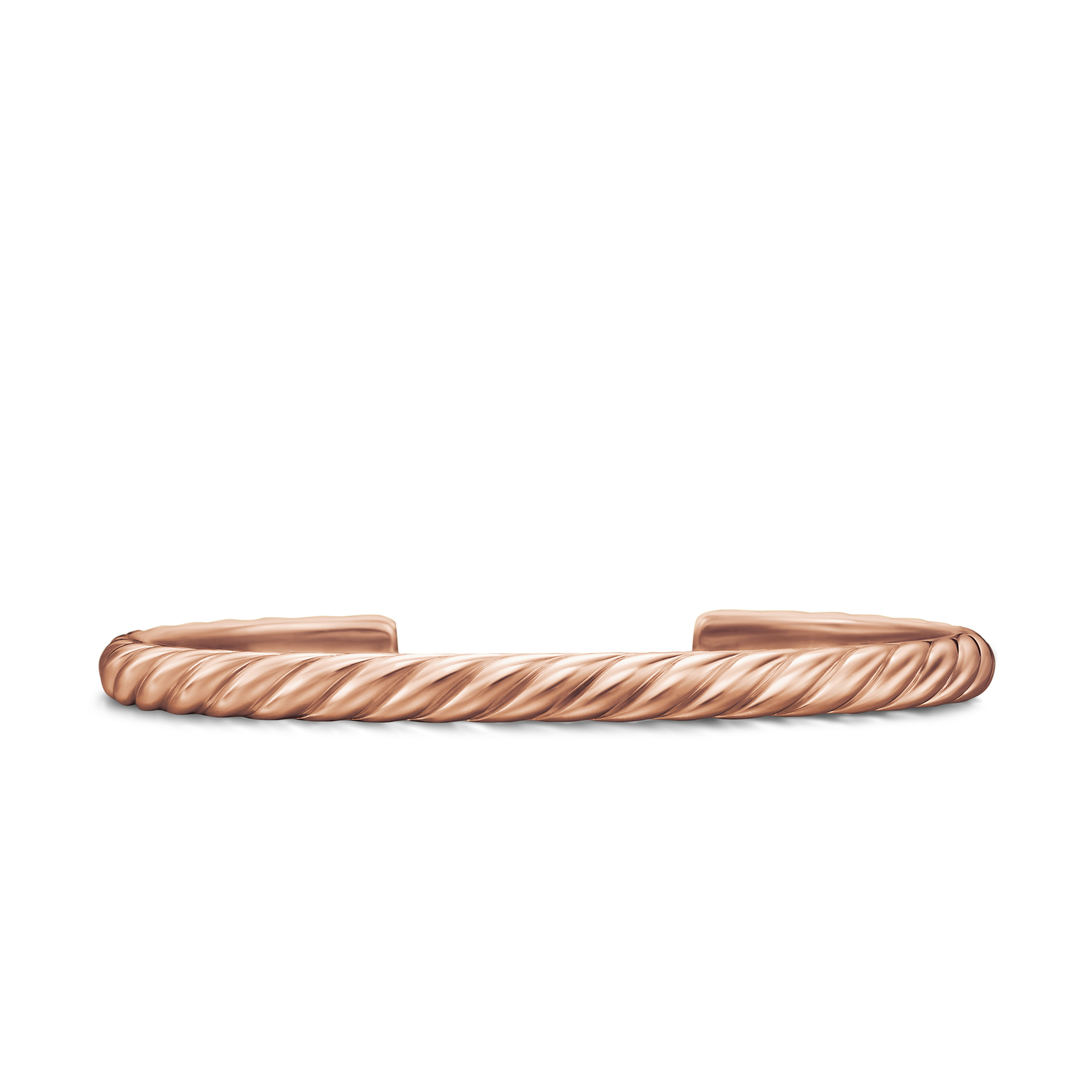 Sculpted Cable Cuff Bracelet in 18K Rose Gold, 5.5mm