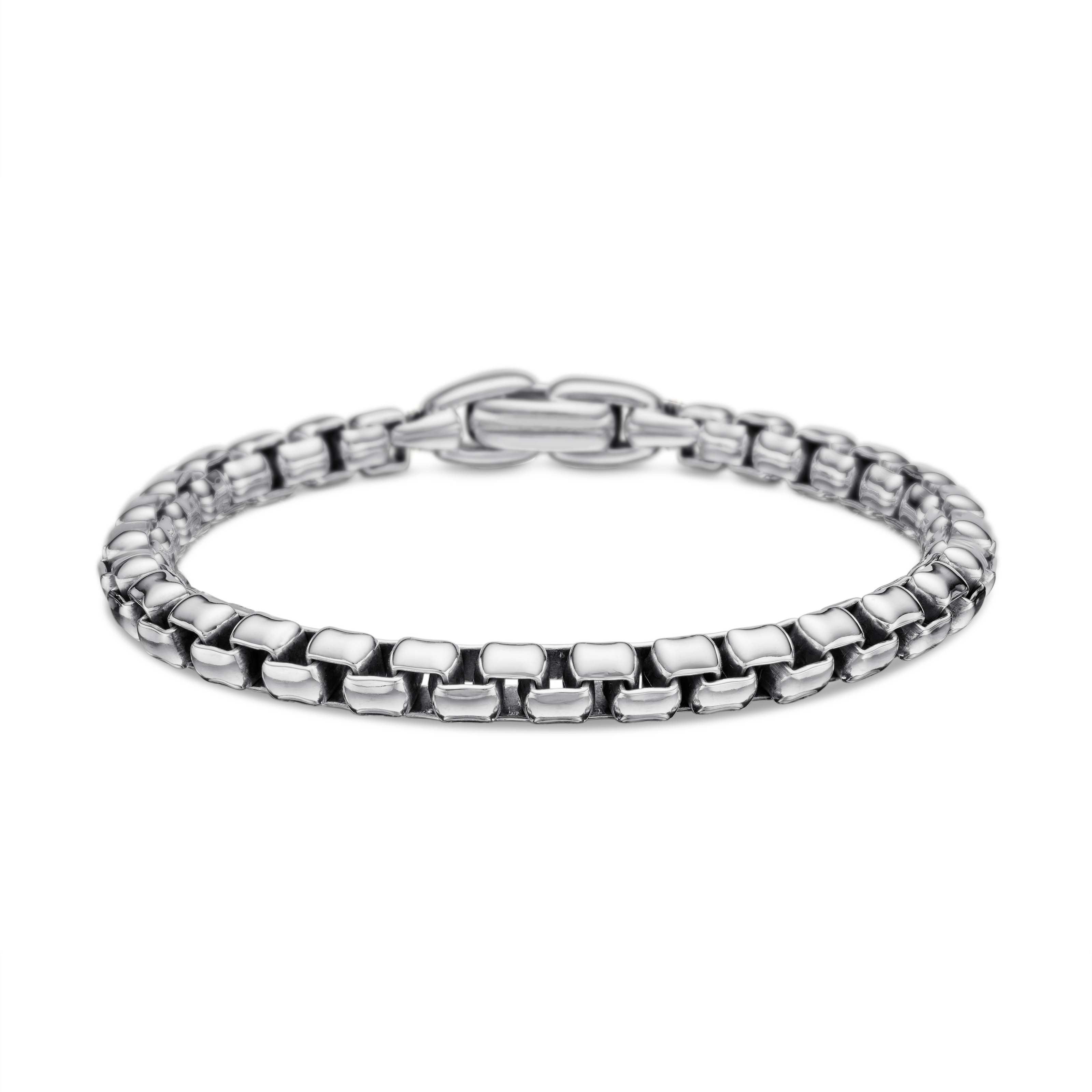 Box Chain Bracelet in Sterling Silver